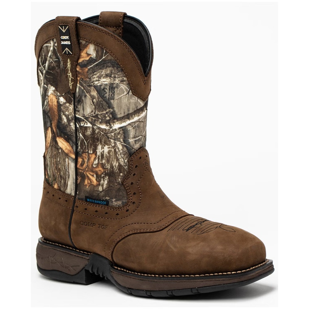 Cody James® (Men's 9 D) 11" Xero Gravity Lite Camo Comp-Toe Waterproof Work Boot